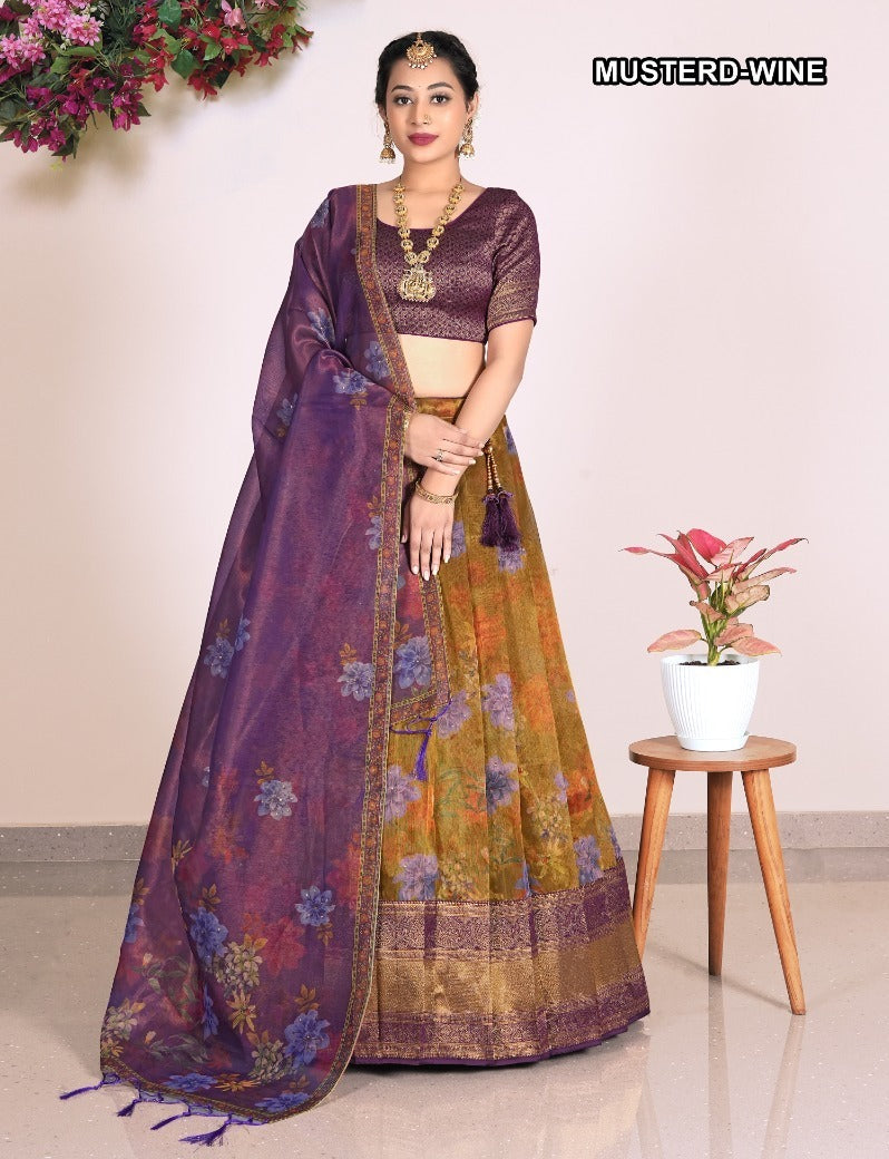 Latest Semi Stitched Lehenga Choli With Dupatta.