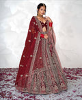 New Semi Stitiched Velvet Bridal Lehenga Choli