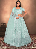 New Semi Stitiched Netted Lehenga Choli