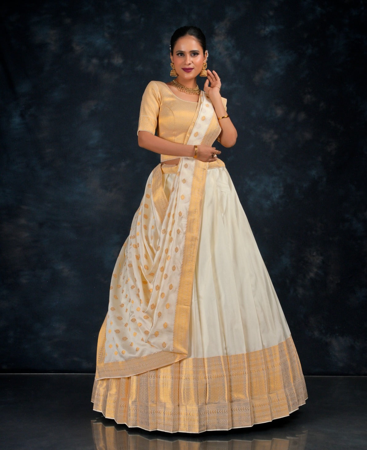 Latest Semi Stitched Lehenga Choli With Dupatta.