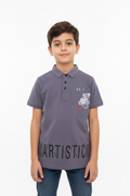 Artistic Bear Polo Grey Front