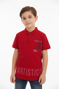 Artistic Bear Polo Red Front