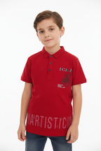 Artistic Bear Polo Red Front