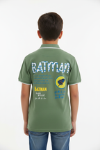 Batman Green Polo Back