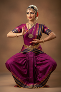 Bharatanatyam Kache Saree - Magenta Purple