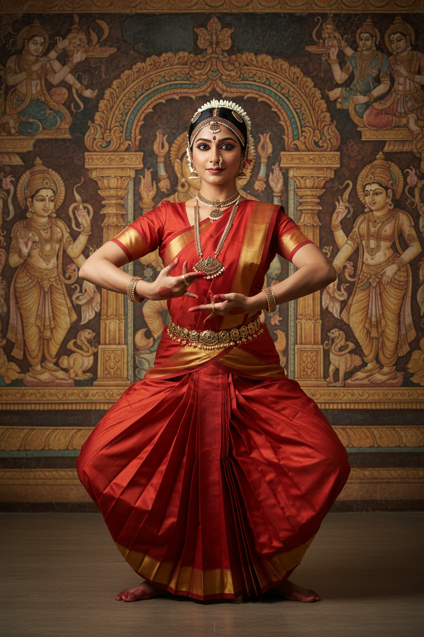 Bharatanatyam Saree Model