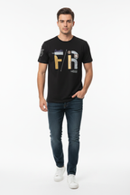 Black FR Uniquestyle T-Shirt on Male Model