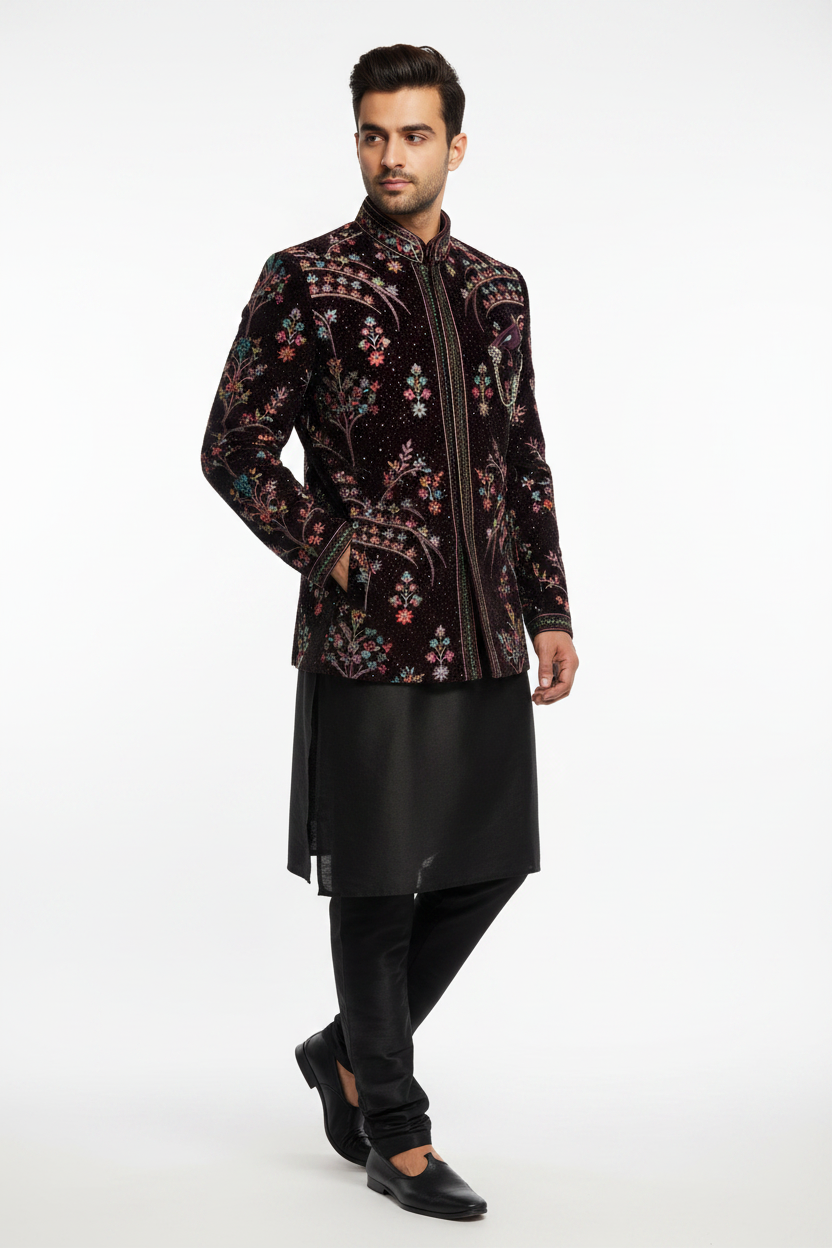Kurta Payjama With Modi Jacket