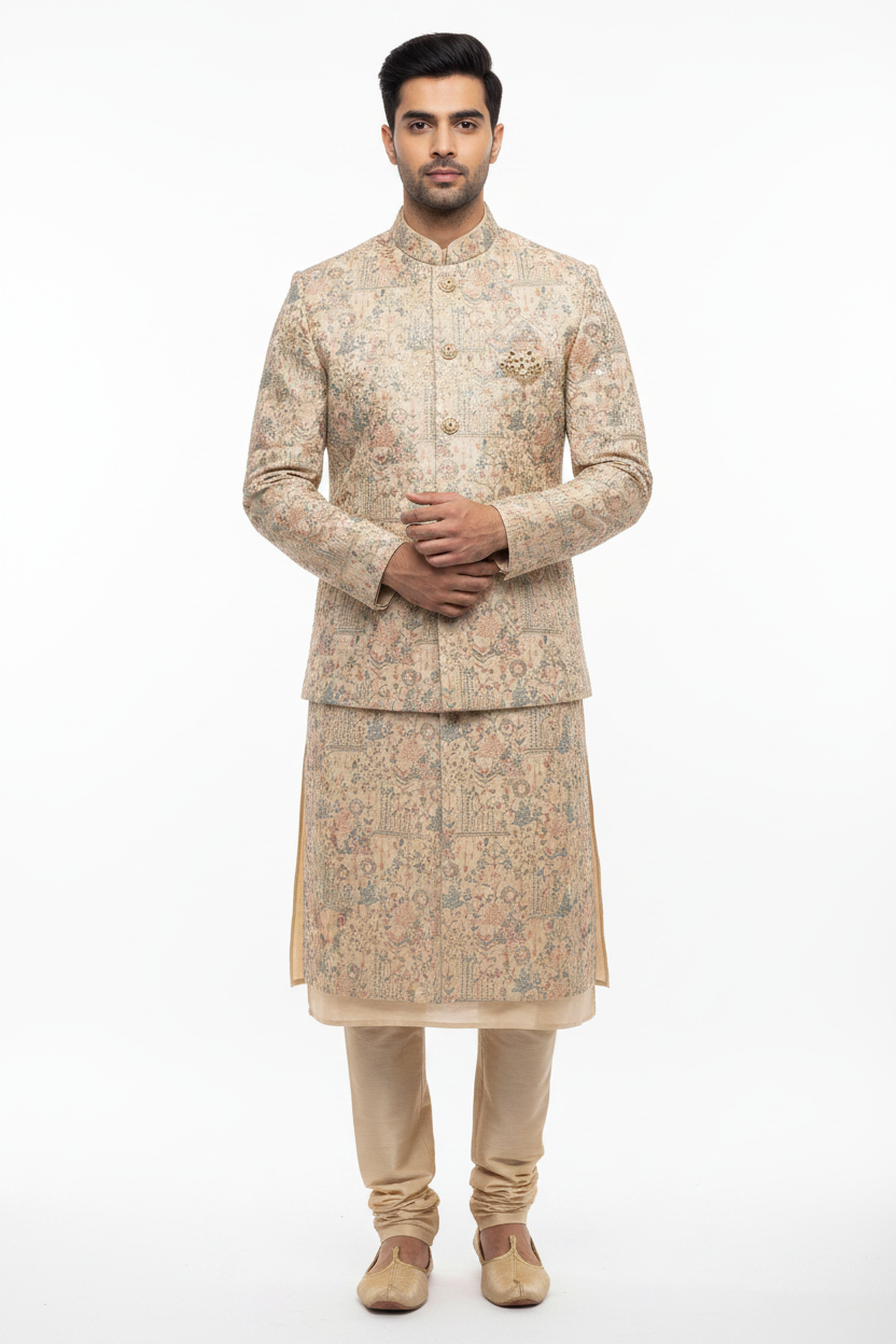 Kurta Payjama With Modi Jacket
