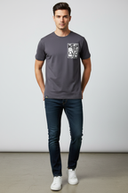 Charcoal Keep Strong T-Shirt on Male Model