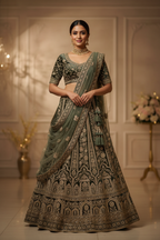 Female Model in Bridal Lehenga Choli