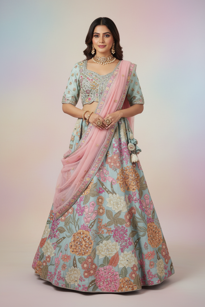 New Semi Stitiched Lehenga Choli