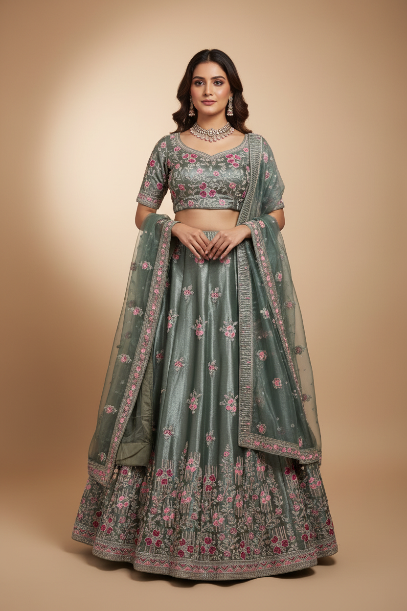 New Semi Stitiched Lehenga Choli