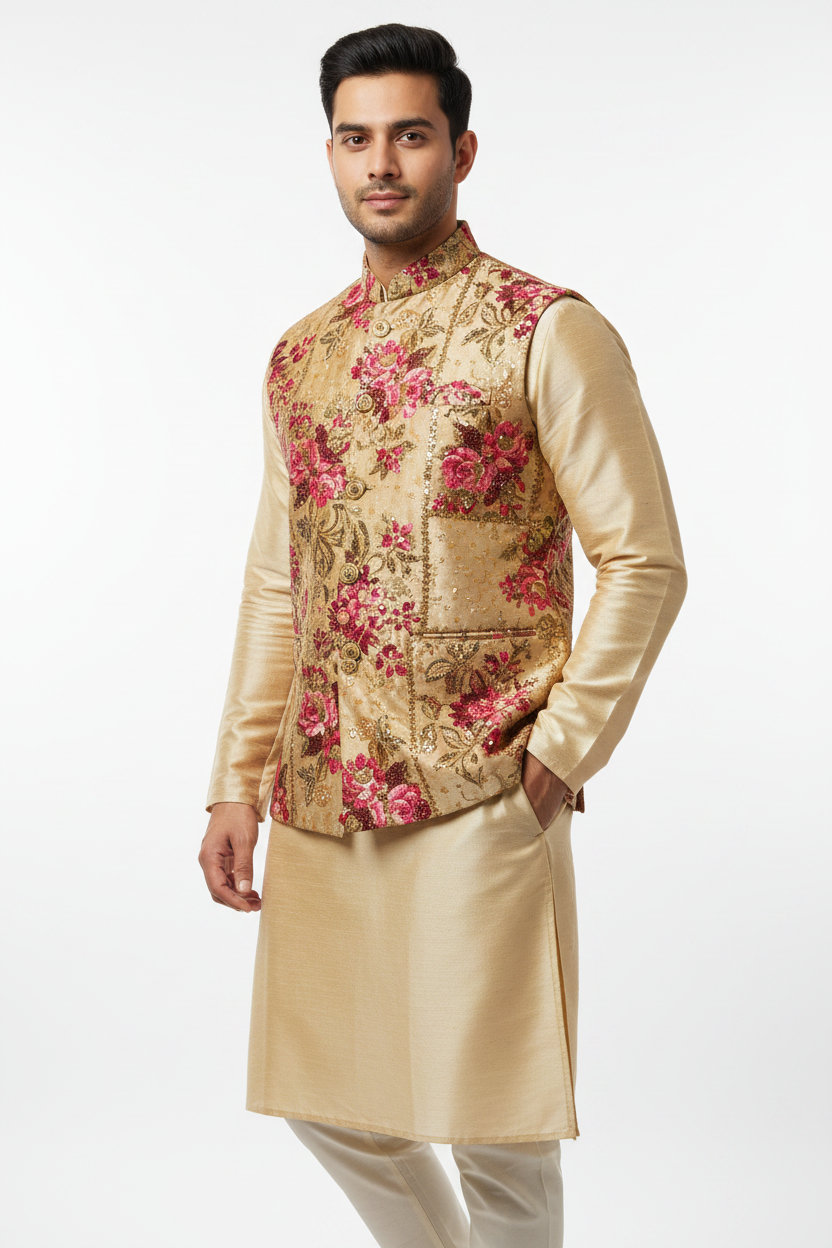 Kurta Payjama With Modi Jacket
