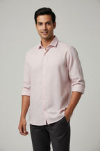 Indian Male Model in Blush Pink Silver Glitter Shimmer Shirt