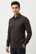 Indian Male Model in Dark Charcoal Long Sleeve Shirt