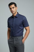 Indian Male Model in Navy Blue Half Sleeve Shirt