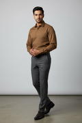 Indian Male Model in Tobacco Brown Shirt