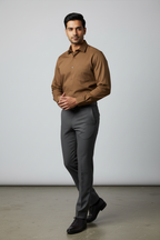 Indian Male Model in Tobacco Brown Shirt