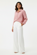 Indian Model in Dusty Rose Linen Shirt