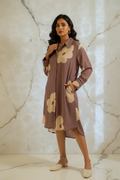 Indian Model in Floral Shirt Dress