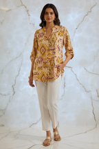 Indian Model in Ikat Print Tunic