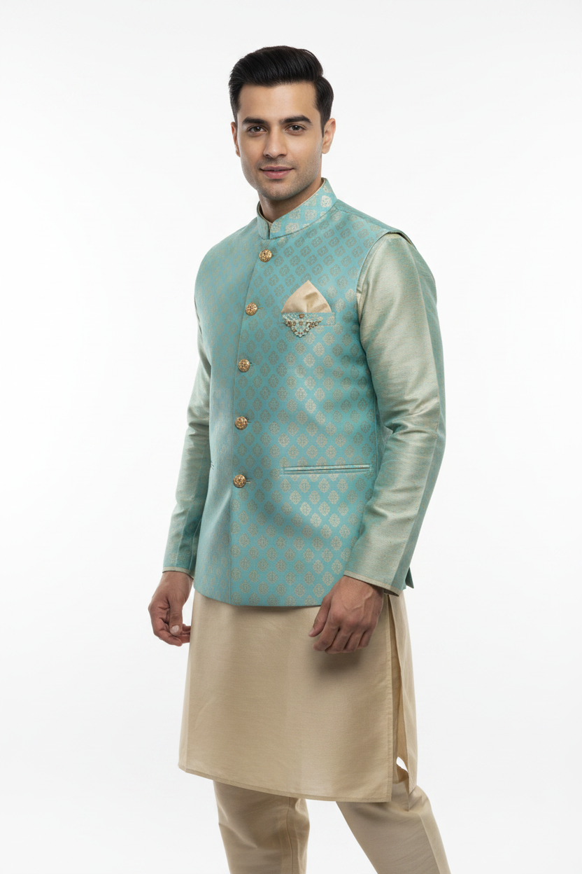Kurta Payjama With Modi Jacket