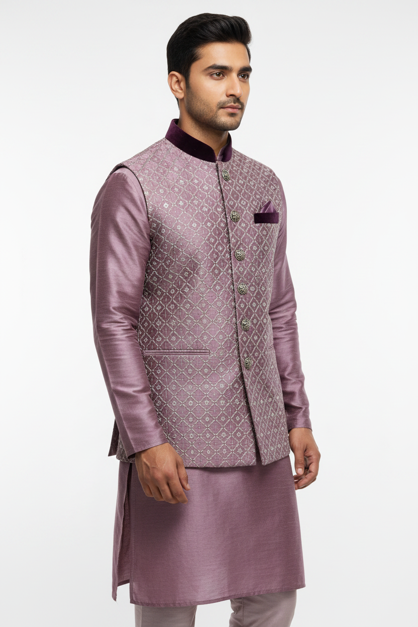 Kurta Payjama With Modi Jacket
