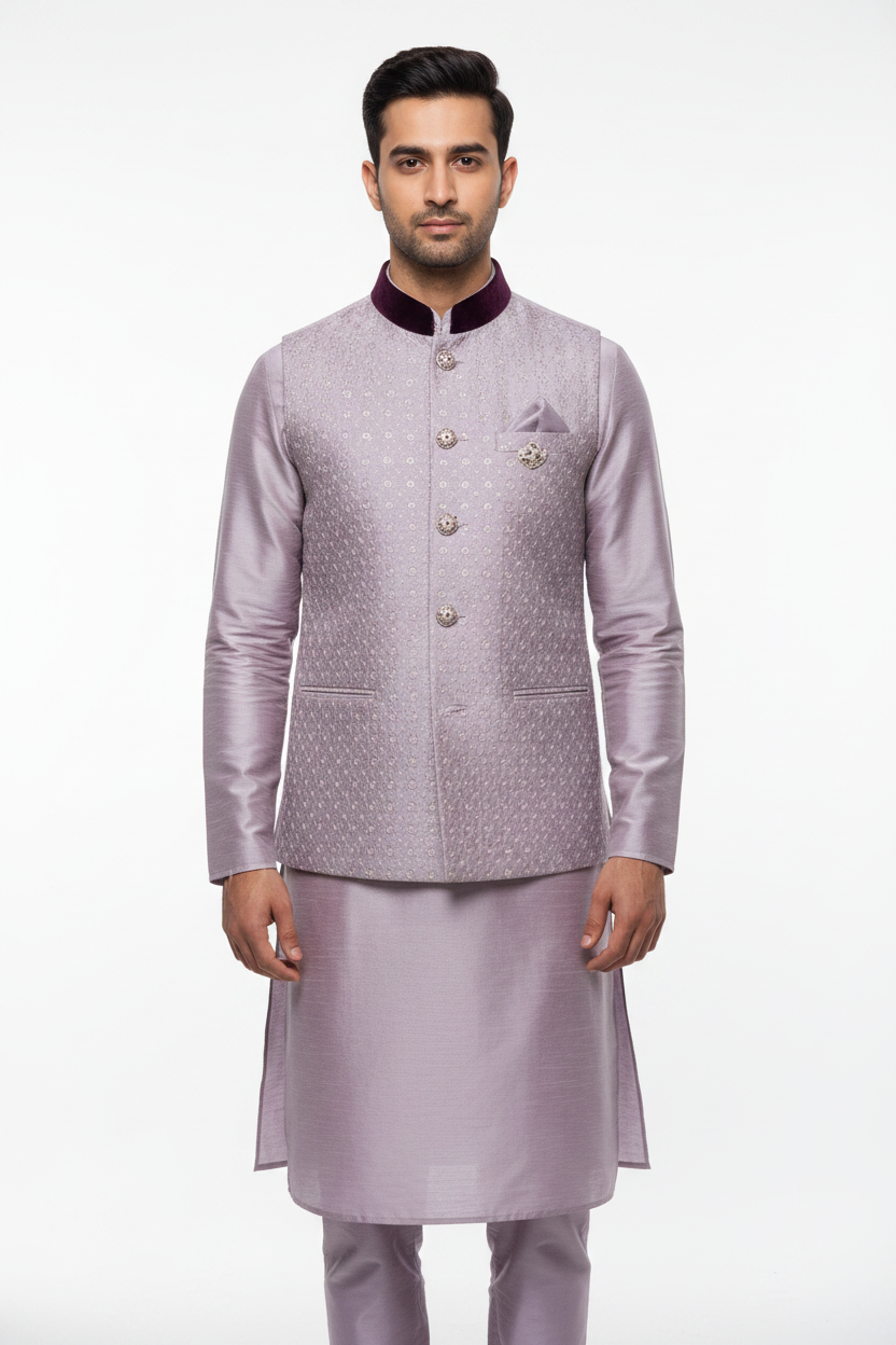 Kurta Payjama With Modi Jacket