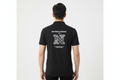 Male model - back pose black polo
