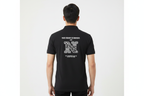 Male model - back pose black polo