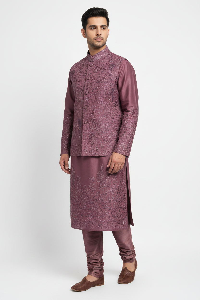 Kurta Payjama With Modi Jacket
