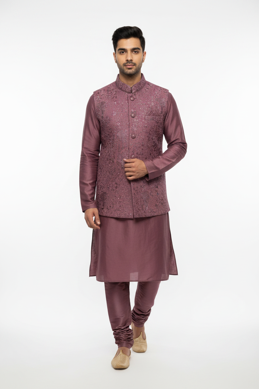Kurta Payjama With Modi Jacket