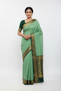 Mint Green KSMC Mysore Silk Saree Model