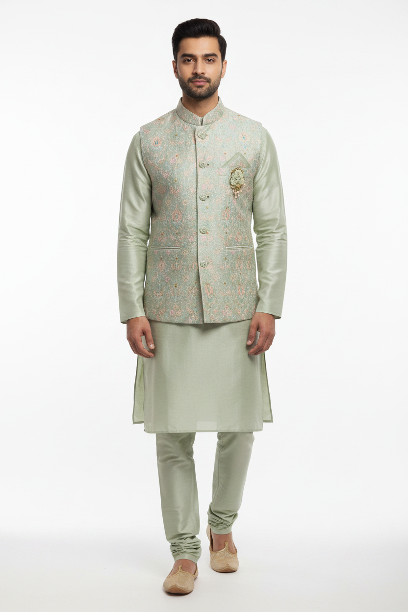 Kurta Payjama With Modi Jacket