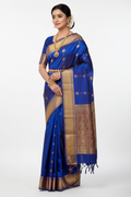 Model in Royal Blue Mysore Silk Saree