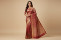 Model wearing Banarasi Silk Saree
