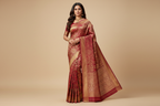 Model wearing Banarasi Silk Saree