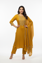 Mustard Kurta - Hand on Hip Pose