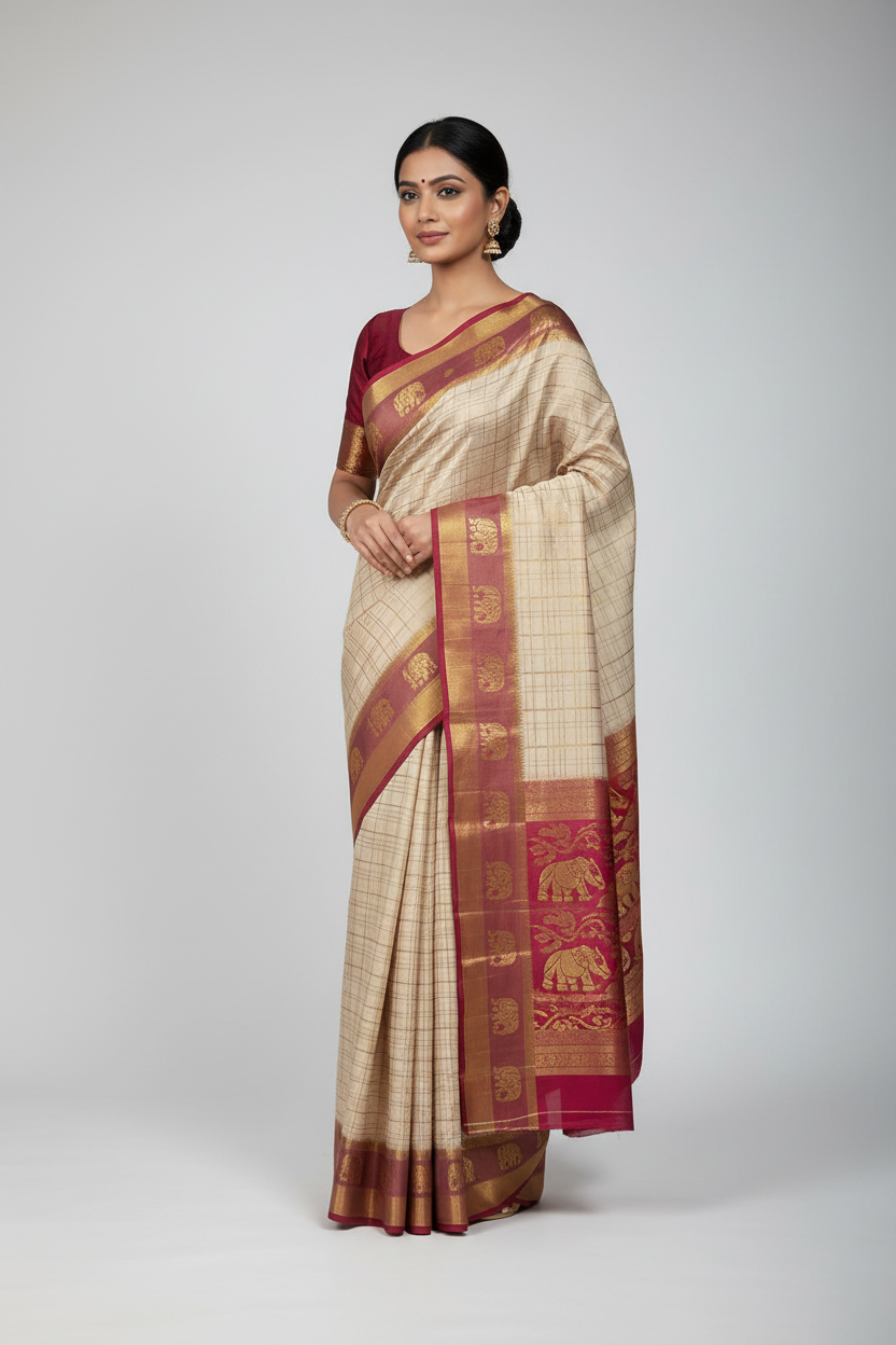 Mysore Silk Saree Model