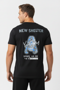 New Shelter AA T-Shirt Back on Male Model