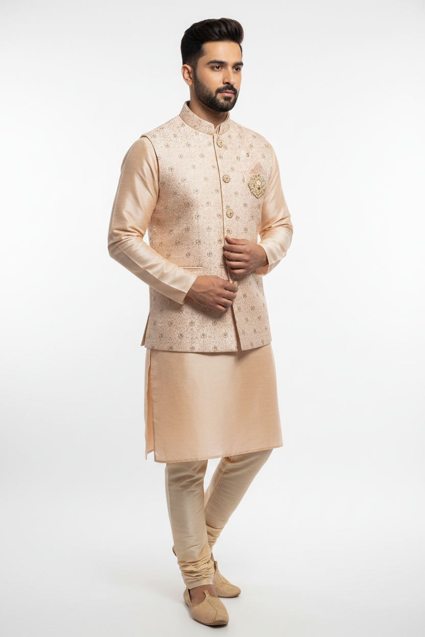 Kurta Payjama With Modi Jacket