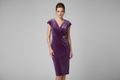 Purple Metallic Shimmer Dress on Model
