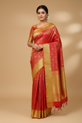 Red Kanjivaram Saree Model