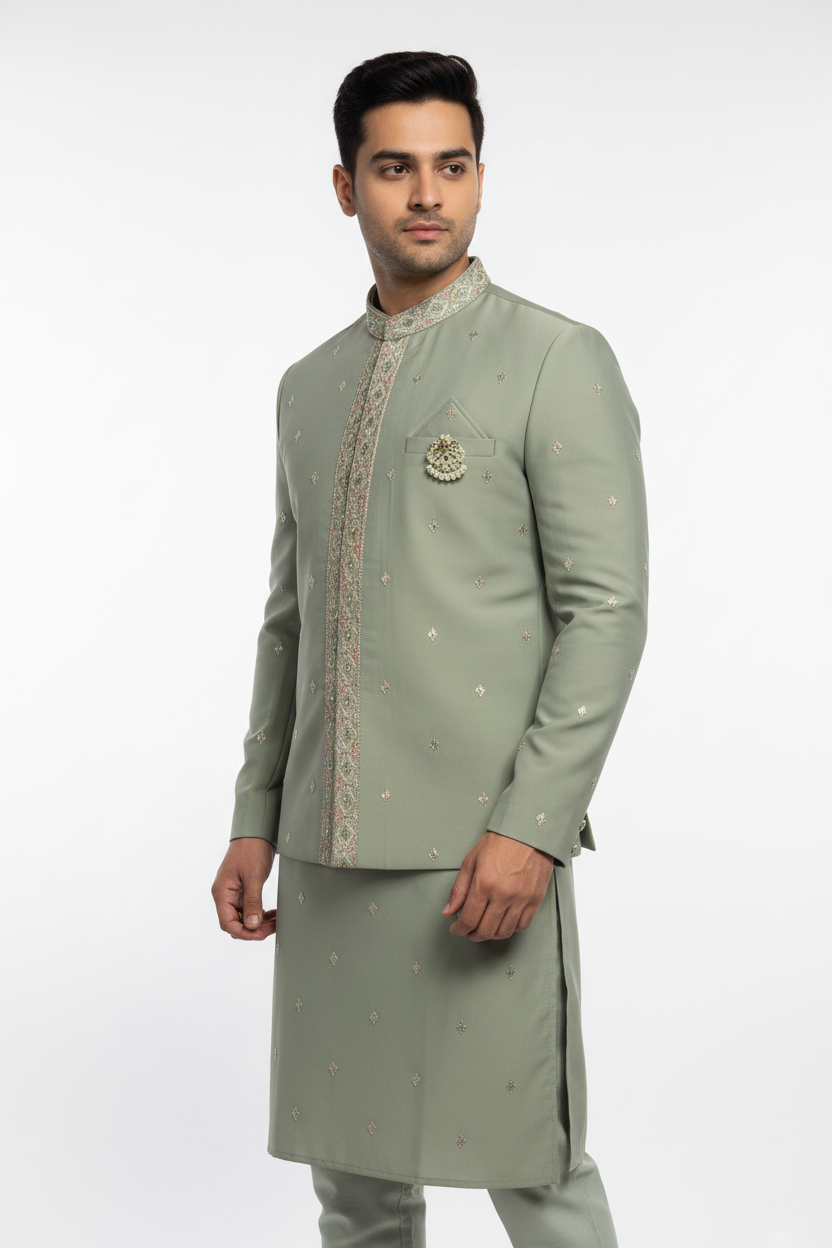 Kurta Payjama With Modi Jacket