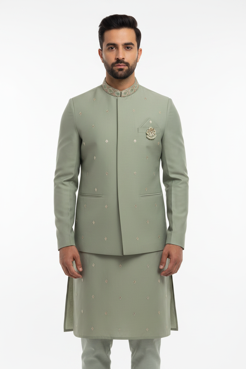 Kurta Payjama With Modi Jacket