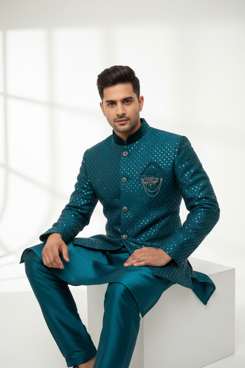Kurta Payjama With Modi Jacket