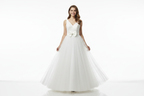 White Bridal Ball Gown on Model