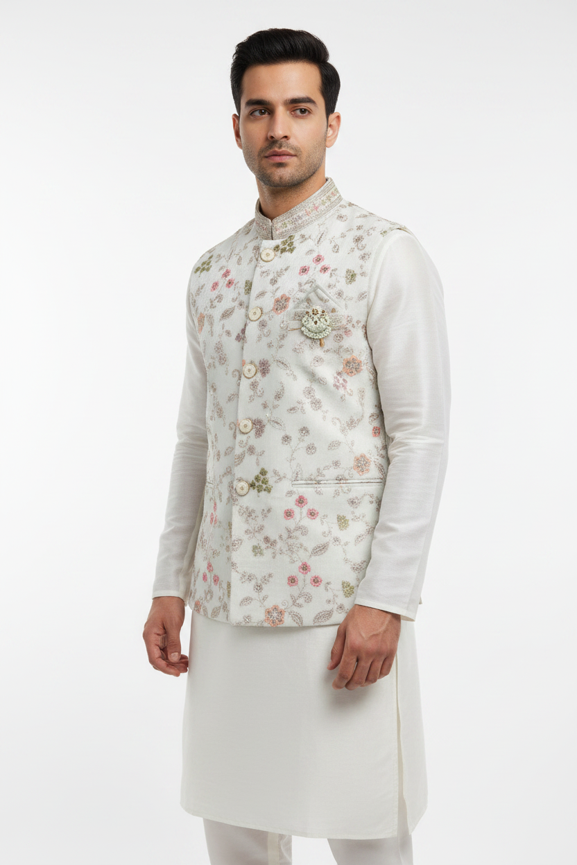 Kurta Payjama With Modi Jacket